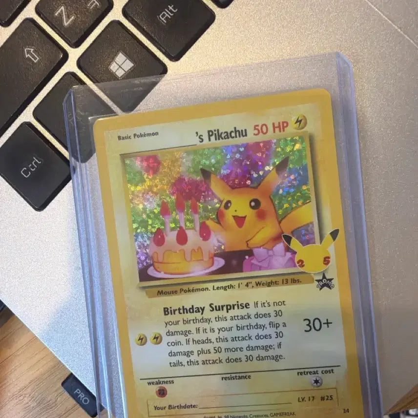 [BUNJANG] Pokemon Card Birthday Pikachu Promo Card / 포켓몬 카드 생일 피카츄 프로모 생카츄