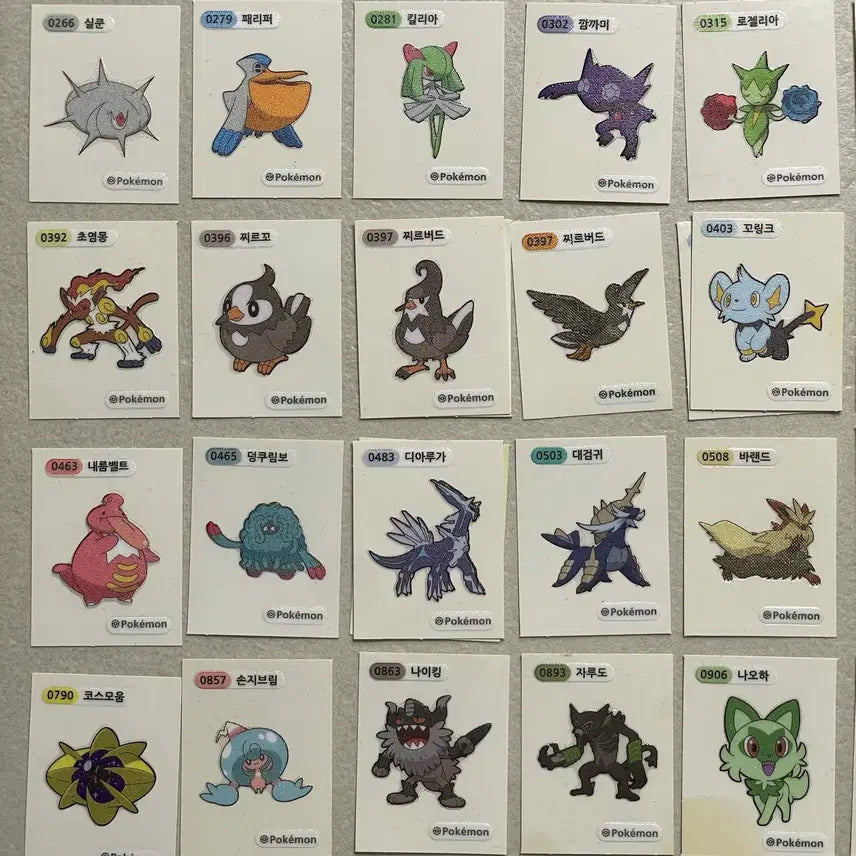 [BUNJANG] Pokemon Sticker 45-Piece Bundle Set / 포켓몬 띠부씰 45장 일괄 판매