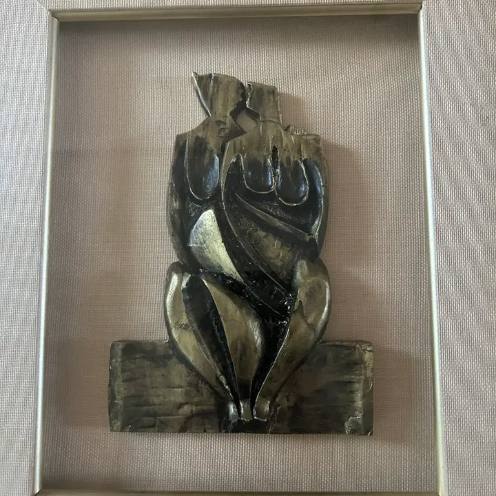 [BUNJANG] Brass Metal Sculpture Wall Art / 금속 조소작품 액자1점