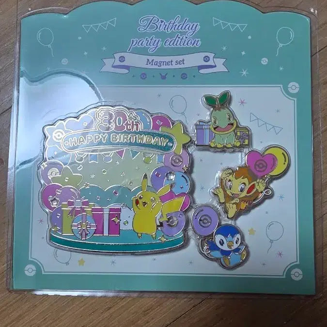 [BUNJANG] Pokemon Birthday Party Edition Magnet Set / 포켓몬 Birthday Party Edition 마그넷 세트