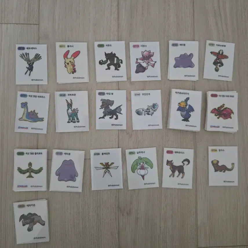 [BUNJANG] Pokemon Stickers / 포켓몬띠부씰 판매
