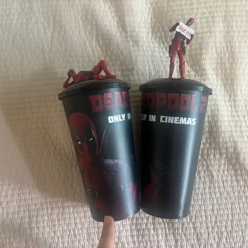 [BUNJANG] Deadpool 2 Movie Figure Cup Set / 영화관 데드풀2 피규어 컵 2개