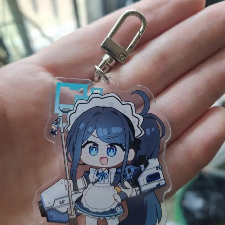 [BUNJANG] Blue Archive Aris SD Maid Acrylic Keychain / 블루아카이브 SD 메이드 아리스 아크릴 키링