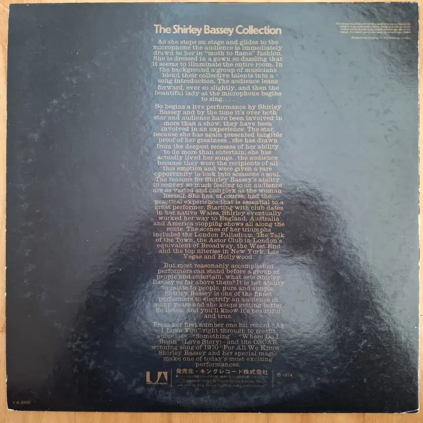 [BUNJANG] Shirley Bassey Collection LP (1974) / 수입반/Jazz/Shirley Bassey Collection LP