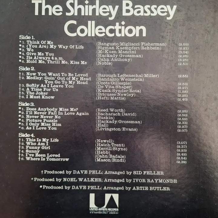 [BUNJANG] Shirley Bassey Collection LP (1974) / 수입반/Jazz/Shirley Bassey Collection LP