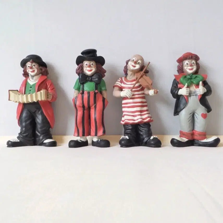 [BUNJANG] Guild of Crafts German Clown Figurine Set (4 pcs) / 독일  수공예 길드 광대  피겨 4점