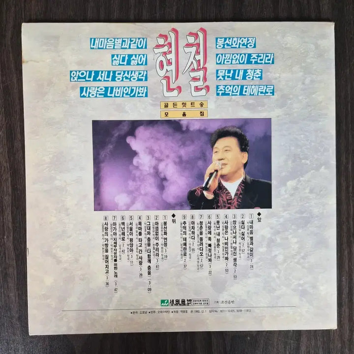 [BUNJANG] Hyun Chul Golden Hit Songs Collection LP / LP 현철 - 골든 힛트송 모음집(가요20년)