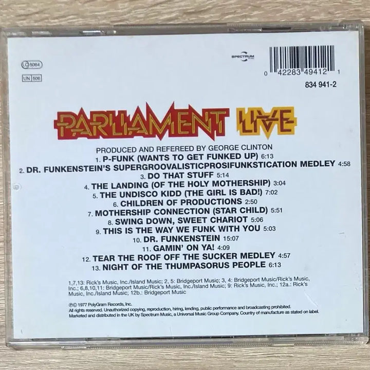 [BUNJANG] Parliament P. Funk Earth Live CD / Parliament - P.Funk Earth Live CD 판매