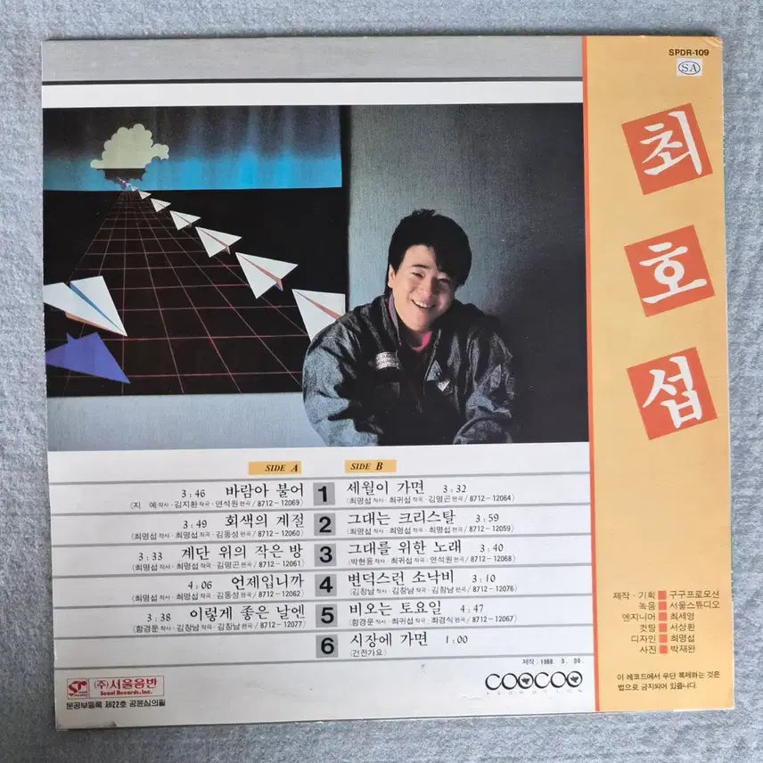 [BUNJANG] Choi Ho Seop - Wind Blow / Time Goes By LP / LP 최호섭 - 바람아 불어/세월이 가면