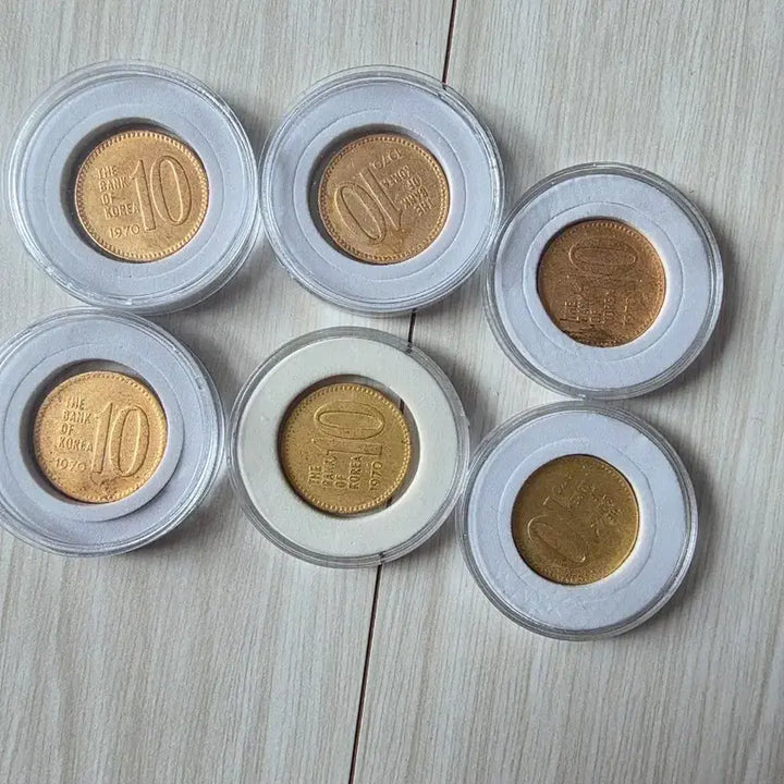 [BUNJANG] 1970 Korean 10 Won Coin (Brass Cleaned) / 1970년적동.황동세척 (소장용)6개