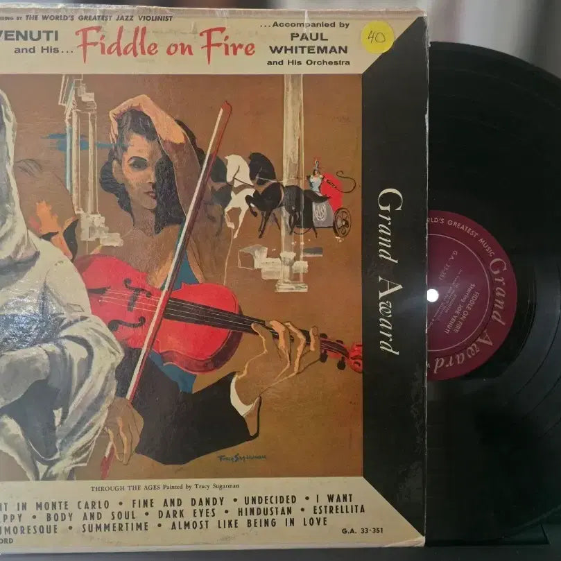 [BUNJANG] Joe Venuti Fiddle on Fire Jazz LP (US Pressing) / 조 베누티_Fiddle on Fire_재즈LP(US)