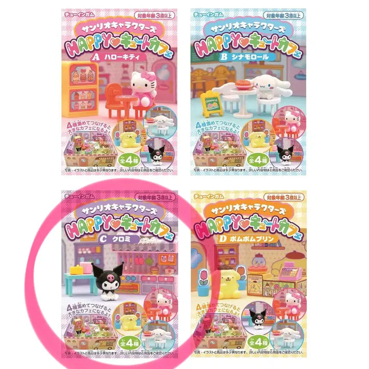 [BUNJANG] Sanrio Characters Genuine Happy Cute Cafe C Set Kuromi Miniature Re-Ment Food Toy / 산리오 캐릭터즈 정품 해피 큐트 카페 C세트 쿠로미 미니어처 리멘트 식완
