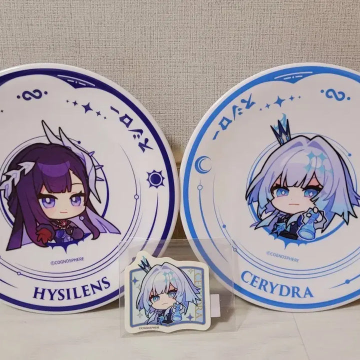 [BUNJANG] Sushi Restaurant Keridra Hishilens Plates (Set of 2) + Stickers / 스시로 케리드라 히실렌스 접시2종 +스티커