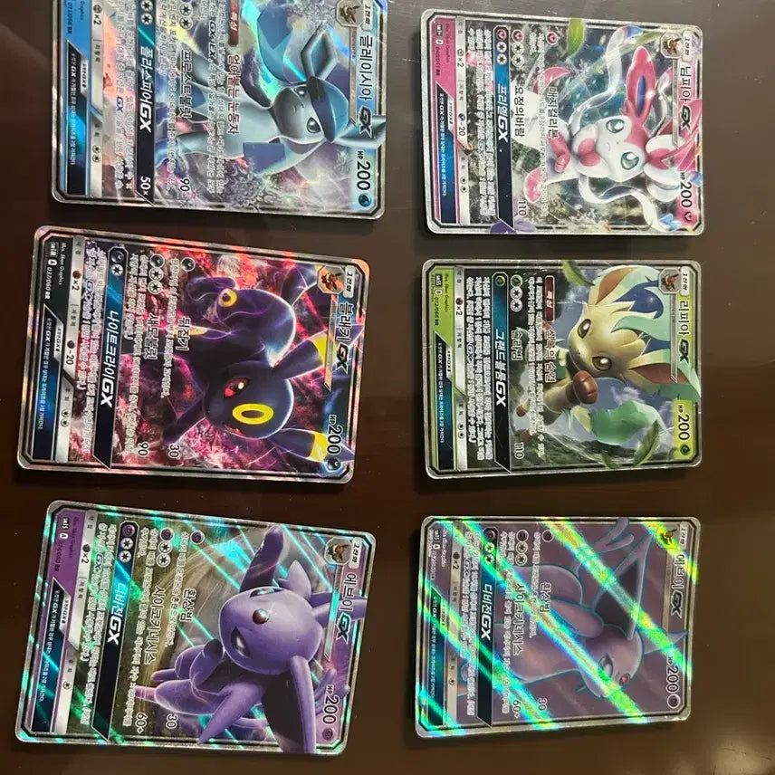 [BUNJANG] Eeveelution GX Card Set (6 Types) / 이브이 진화 6종 GX