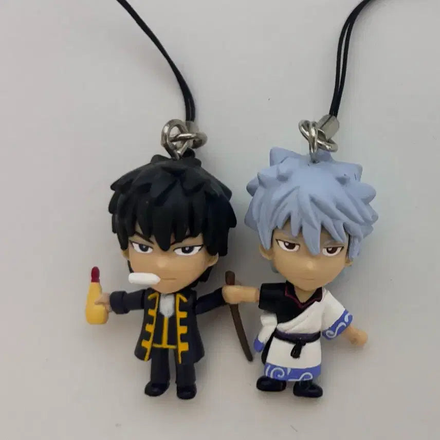 [BUNJANG] Gintama Gintoki Hijikata Keychain Strap Set / 은혼 긴토키 히지카타 키링 스트랩 스윙 일괄