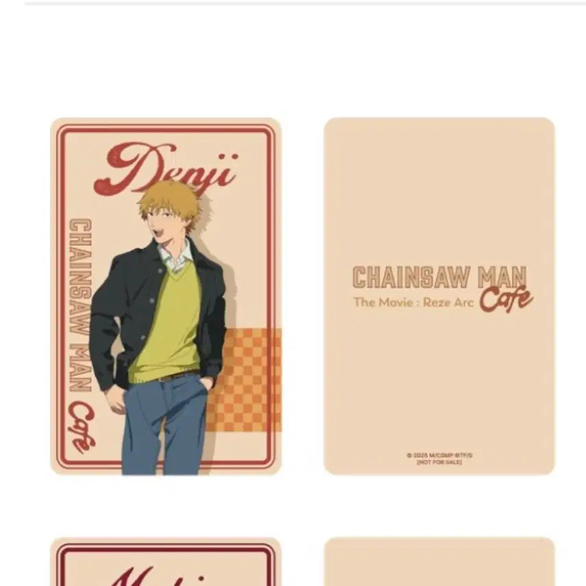 [BUNJANG] Chainsaw Man Denji Collaboration Cafe Exclusive Menu Photocard / 체인소맨 덴지 콜라보 카페 특전 카드 메뉴 포토카드