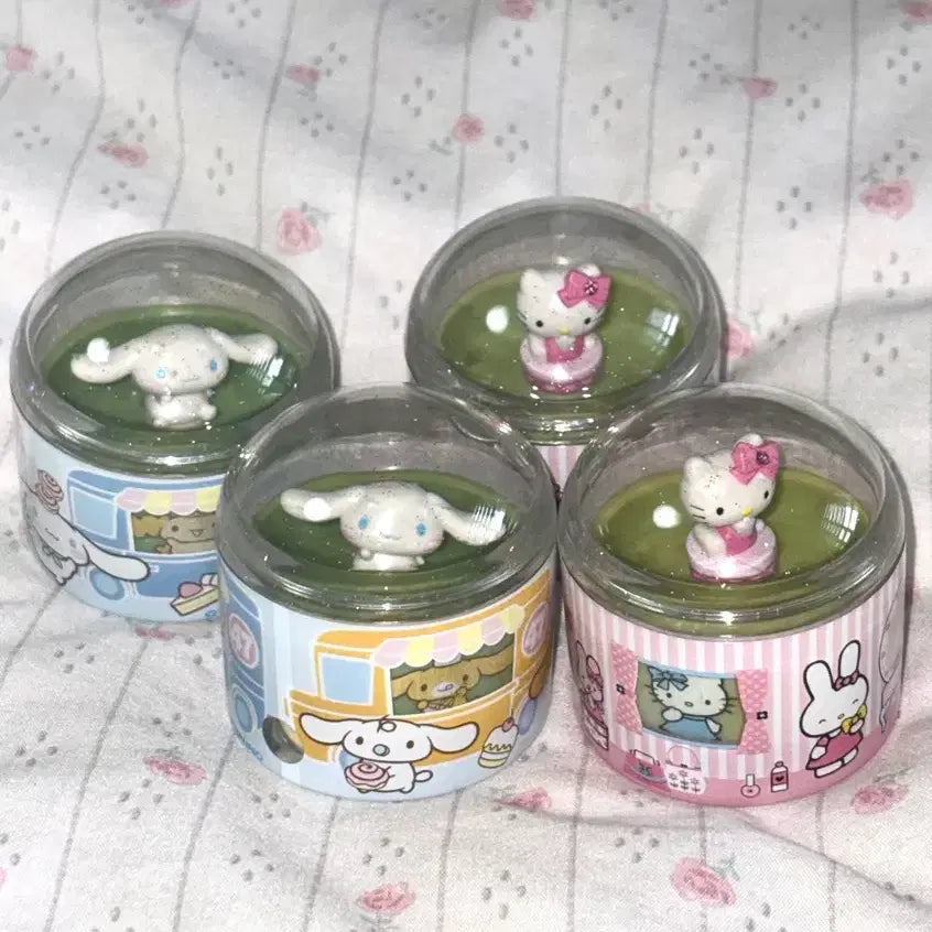 [BUNJANG] Sanrio 2006 Hello Kitty &amp; Cinnamoroll Dome Figurine with Pencil Sharpener / 산리오 2006 헬로키티 시나모롤 피규어