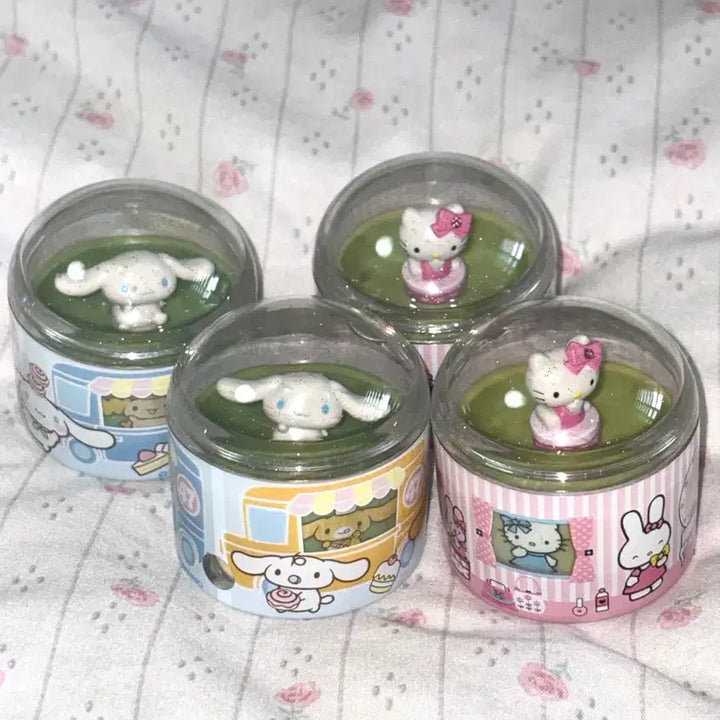 [BUNJANG] Sanrio 2006 Hello Kitty &amp; Cinnamoroll Dome Figurine with Pencil Sharpener / 산리오 2006 헬로키티 시나모롤 피규어