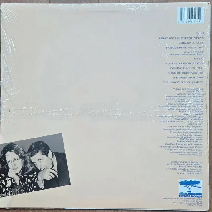 [BUNJANG] Jennifer Warnes Famous Blue Raincoat 1986 Original US First Pressing LP / 제니퍼 원즈 - Famous Blue Raincoat 1986년 초반LP