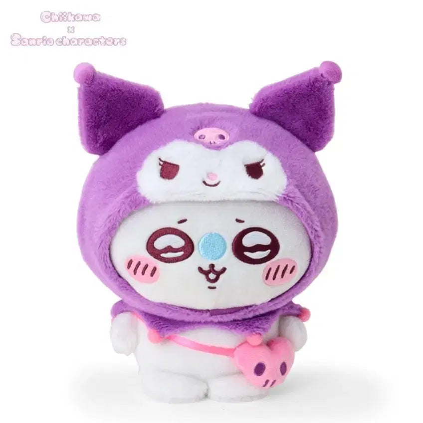 [BUNJANG] Sanrio x Chiikawa Kuromi &amp; Momonga Plush Doll / 급처)산리오 치이카와 먼작귀 쿠로미X모몽가 인형(누이)