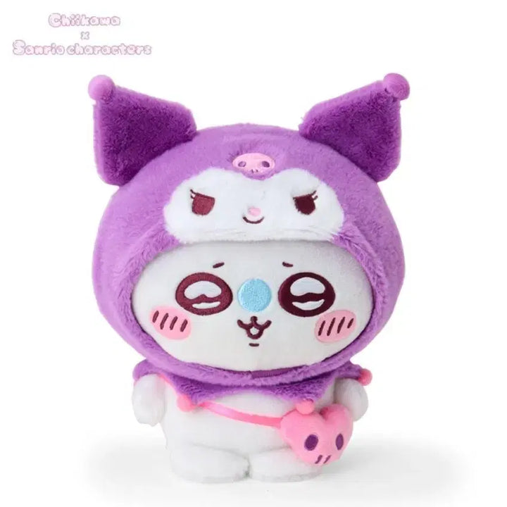 [BUNJANG] Sanrio x Chiikawa Kuromi &amp; Momonga Plush Doll / 급처)산리오 치이카와 먼작귀 쿠로미X모몽가 인형(누이)