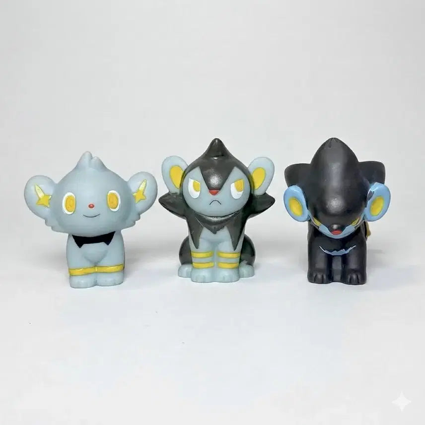 [BUNJANG] Pokemon Shinx Luxio Lucario Finger Puppet Figures Set / 포켓몬 포켓몬스터 꼬링크 렌트라 손가락인형 피규어