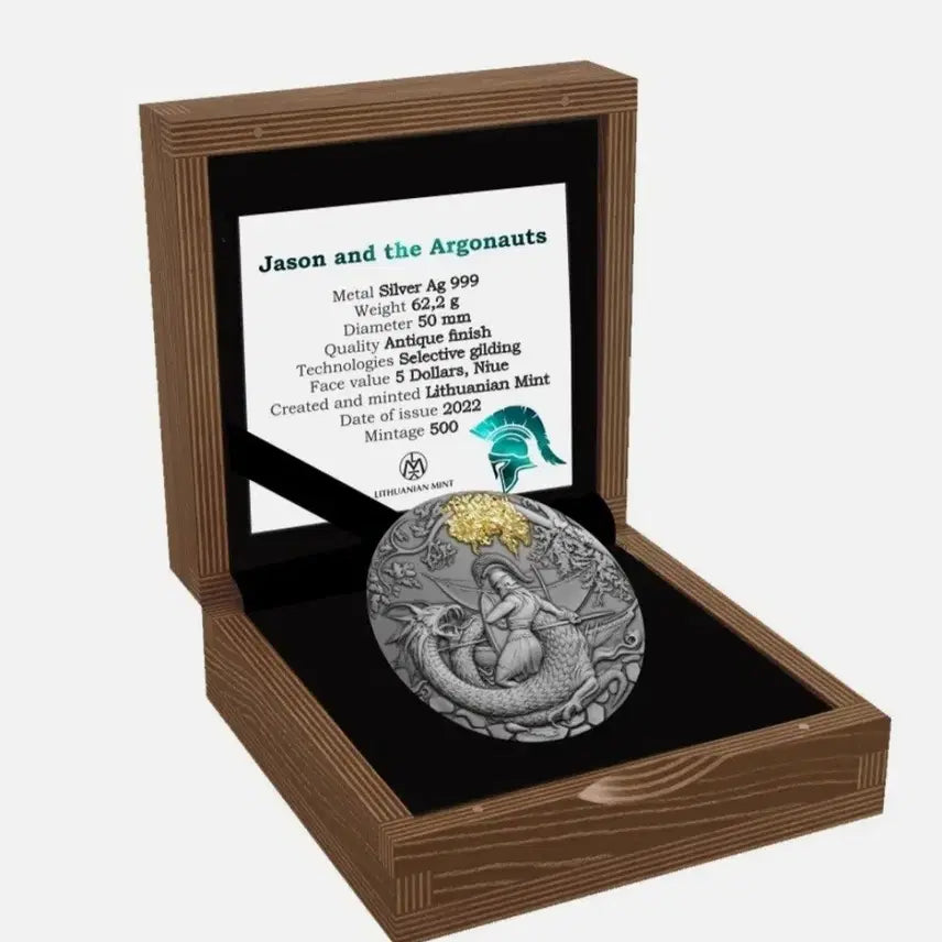 [BUNJANG] 2022 Niue Jason and the Argonauts 2 oz 99.9% Silver Proof Coin / 2022 니우에 2온스 제이슨과 이르고넛 999% 실버 코인