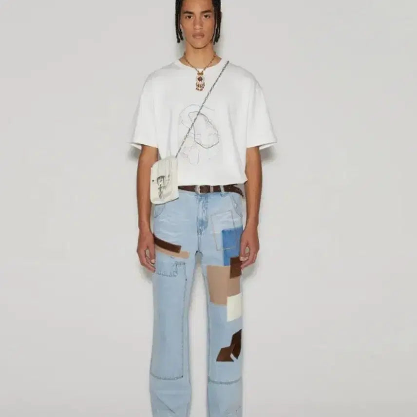 [BUNJANG] Andersson Bell Bohemian Patchwork Wide Leg Jeans / 앤더슨벨  보헤미안 와이드 진