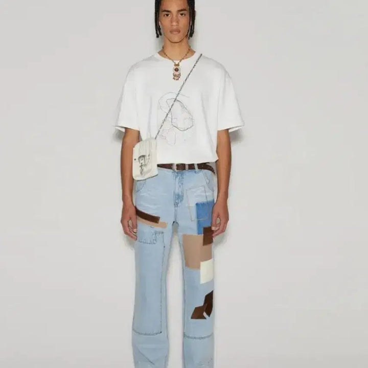 [BUNJANG] Andersson Bell Bohemian Patchwork Wide Leg Jeans / 앤더슨벨  보헤미안 와이드 진