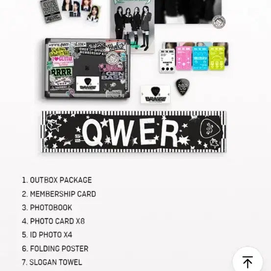 [BUNJANG] QWER 1st Generation Membership Kit (Sealed, Excludes Membership Card) / qwer 바위게 1기 키트 멤버쉽 카드 제외 풀구성