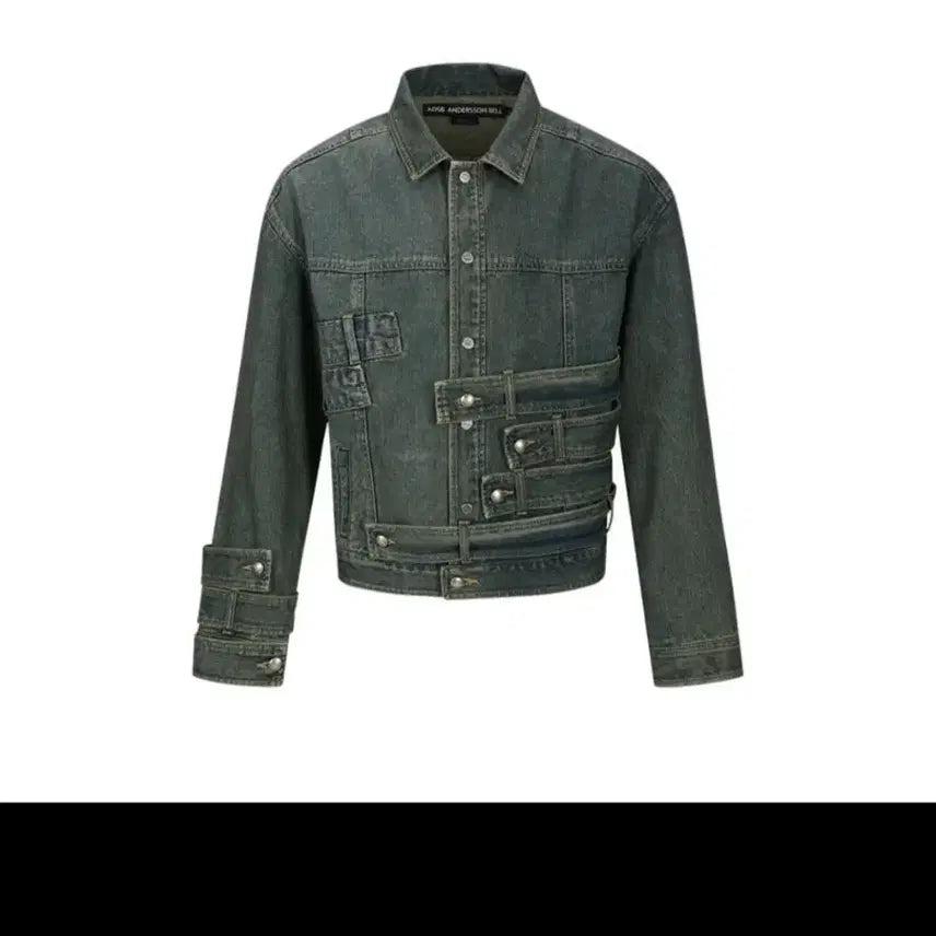[BUNJANG] Andersson Bell Waist Band Denim Jacket Amigreen L / 앤더슨벨  웨이스트 밴드  데님 자켓  아미그린 L