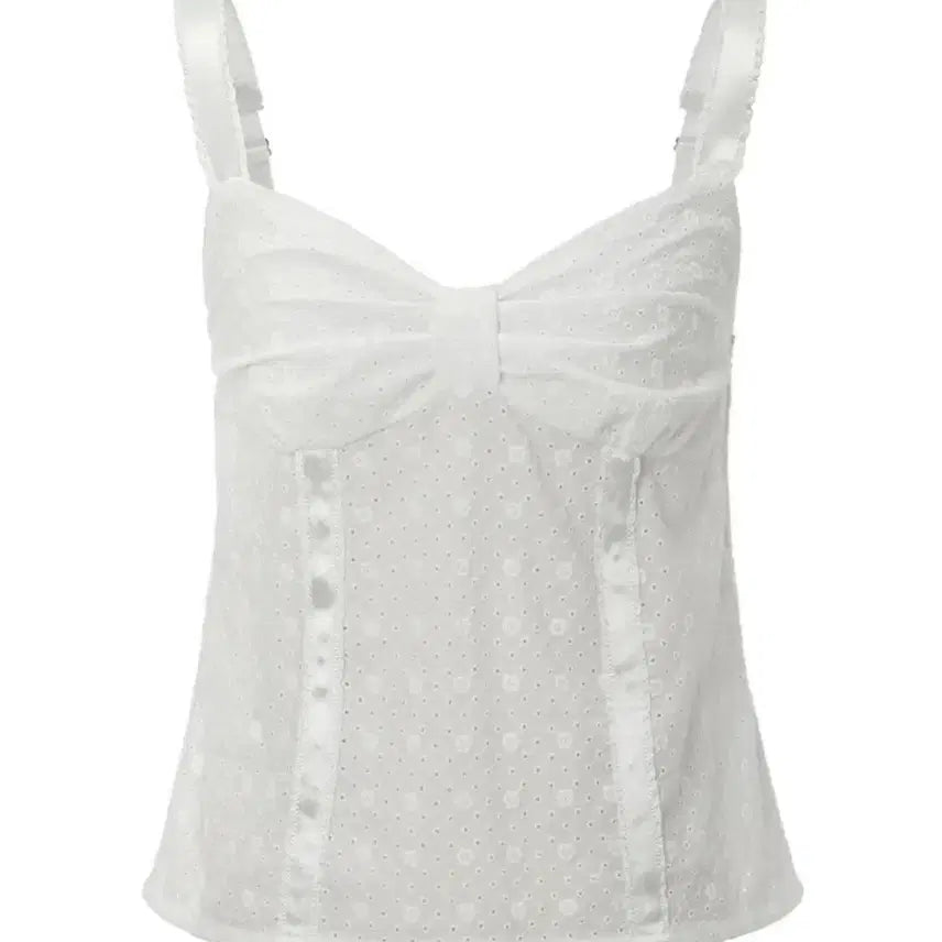 [BUNJANG] Three Times Ribbon Trim Top S / 택O 쓰리타임즈 리본 트림탑 S Ribbon trim top