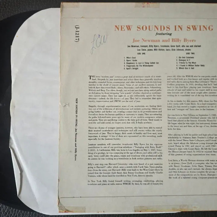 [BUNJANG] Joe Newman Bill Byers New Sounds in Swing LP (1956) / Joe Newman~_New Sounds in~트럼펫재즈LP USA