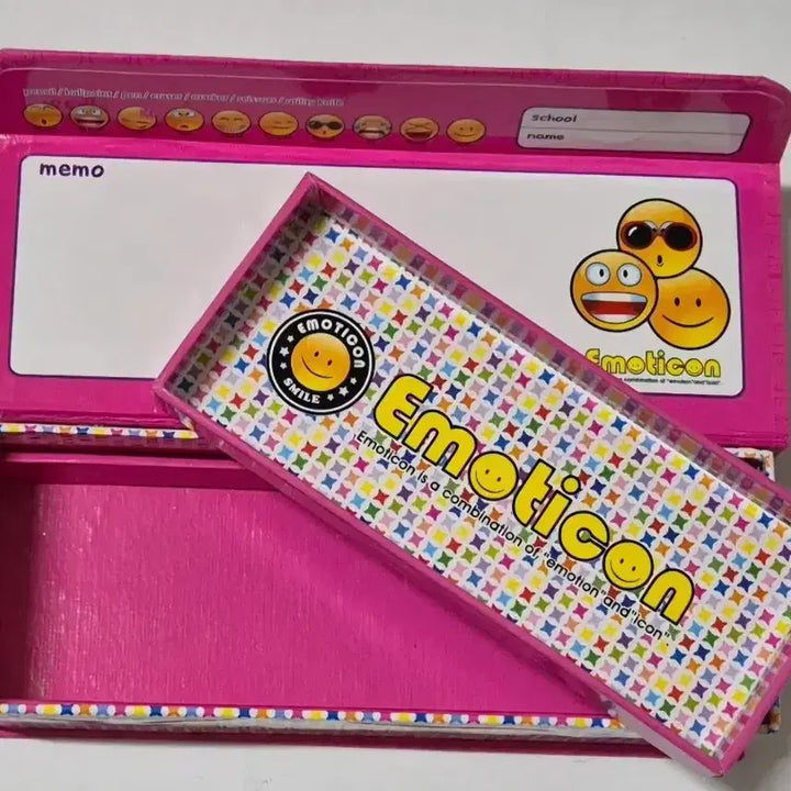 [BUNJANG] Emoticon Plush 2-Tier Pencil Case / 고전문구 이모티콘 폭신 지함필통