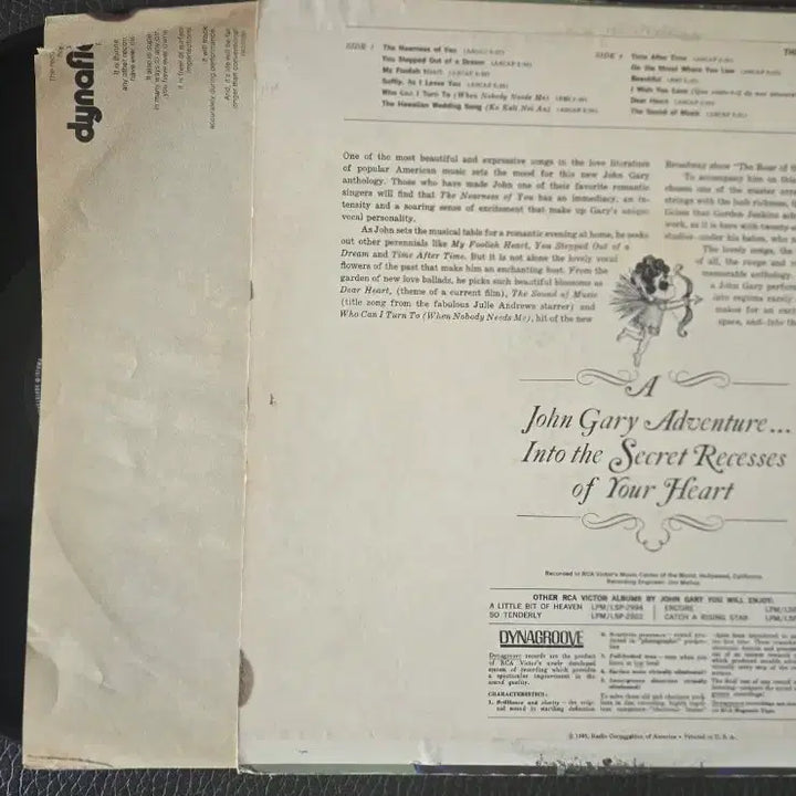 [BUNJANG] John Gary The Nearness of You LP (US Vinyl Record) / 존개리John Gary_The Nearness of You_LP(US)
