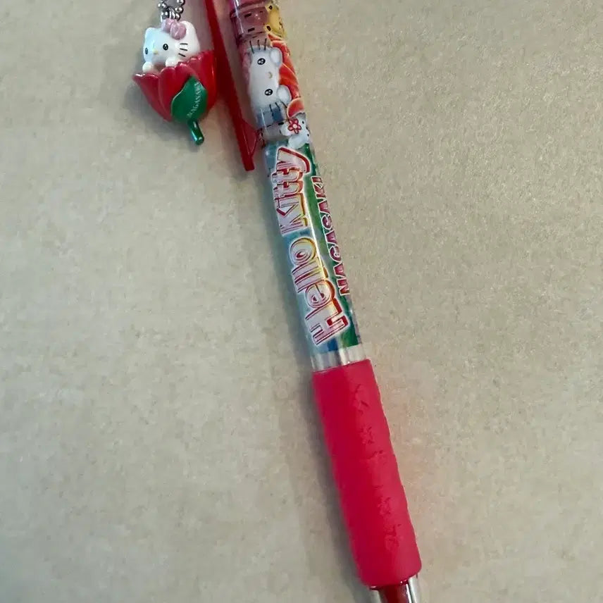 [BUNJANG] Vintage Kitty Strap Tulip Rose Mechanical Pencil / 고전 키티스트랩 튤립 장미 키티스트랩 샤프