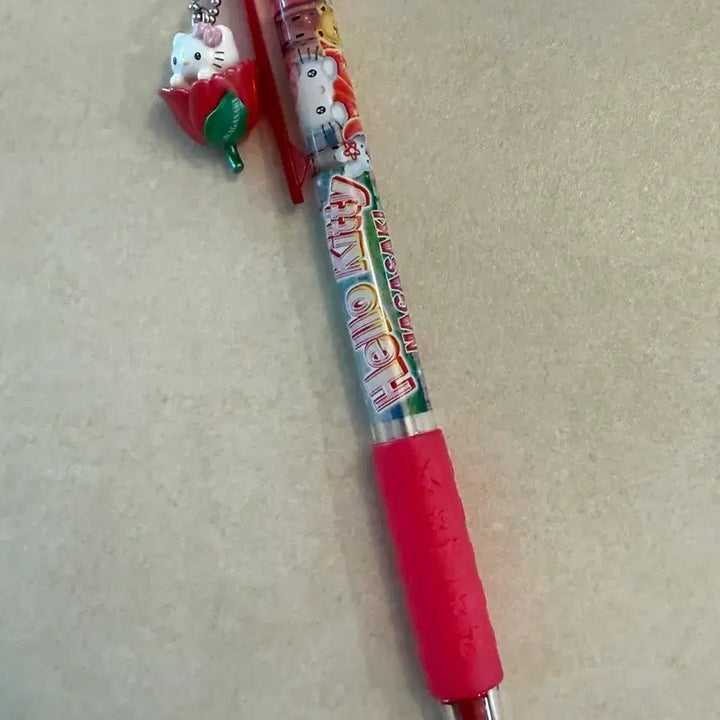 [BUNJANG] Vintage Kitty Strap Tulip Rose Mechanical Pencil / 고전 키티스트랩 튤립 장미 키티스트랩 샤프