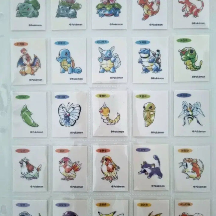 [BUNJANG] Pokemon 30th Anniversary 1996 Artwork Stickers (99 Types Complete Set) / 포켓몬 30주년 1996 아트워크 띠부씰 99종 완성본  (뮤츠