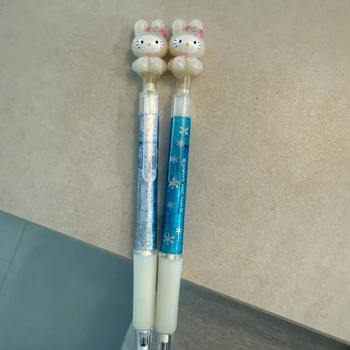 [BUNJANG] Classic Kitty Snow Rabbit Ballpoint Pen &amp; Mechanical Pencil Set / 고전 키티스트랩 눈토끼키티 볼펜샤프세트