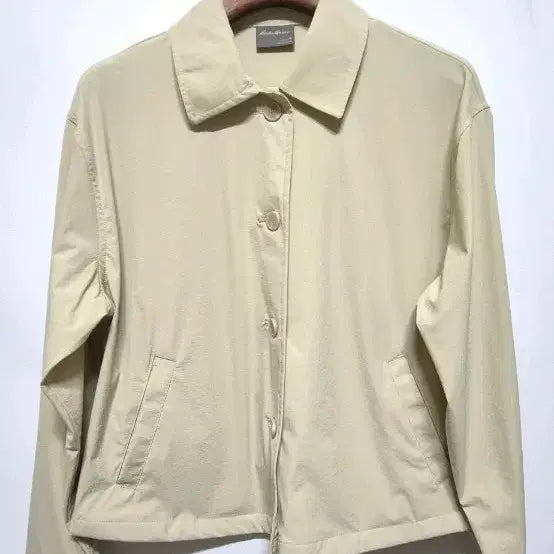 [BUNJANG] Eddie Bauer Beige Crop Jacket S / 에디바우어 베이지 크롭 자켓 S