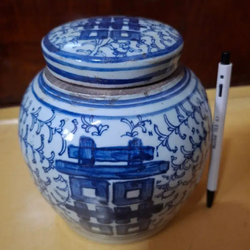 [BUNJANG] Antique Blue and White Porcelain Jar / 오래된 멋진 청화호