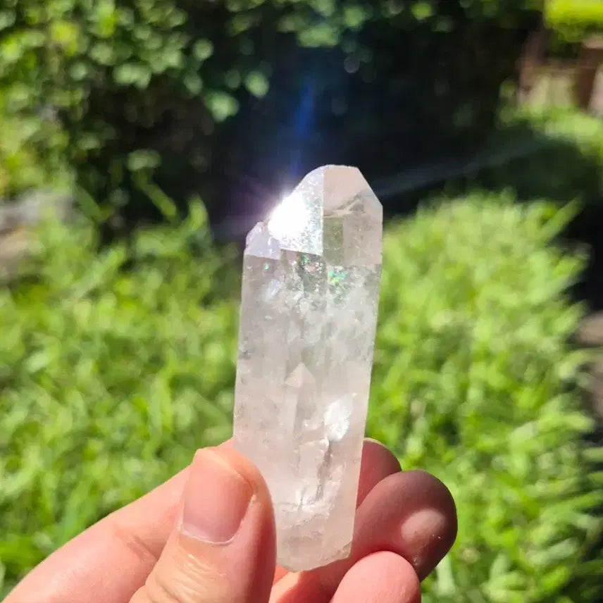[BUNJANG] Rainbow Clear Quartz Crystal Point, Brazil / 무지개! 레인보우 백수정 원석 브라질산 결정 포인트 광물