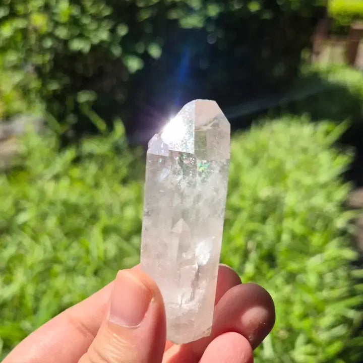 [BUNJANG] Rainbow Clear Quartz Crystal Point, Brazil / 무지개! 레인보우 백수정 원석 브라질산 결정 포인트 광물