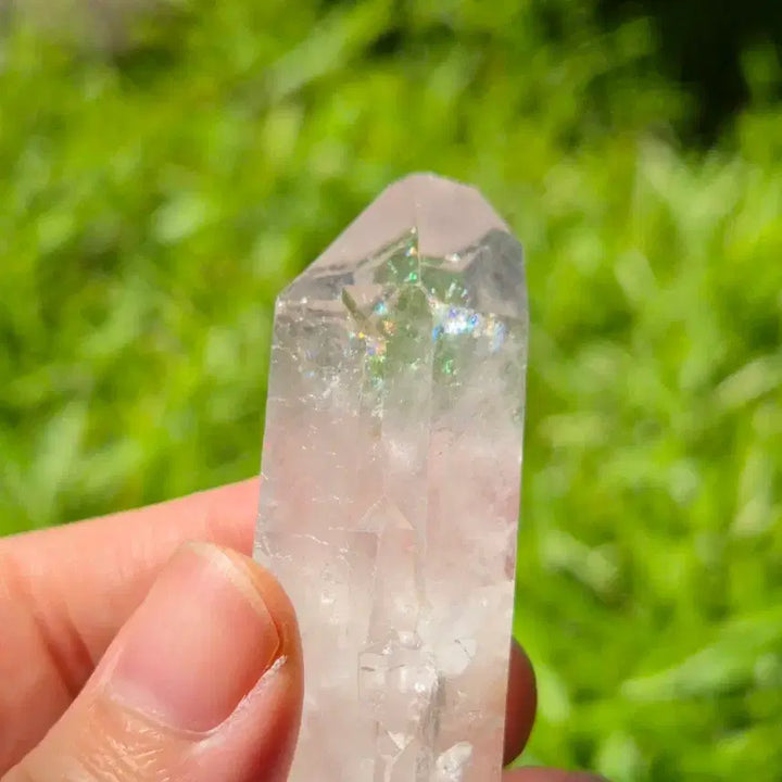 [BUNJANG] Rainbow Clear Quartz Crystal Point, Brazil / 무지개! 레인보우 백수정 원석 브라질산 결정 포인트 광물
