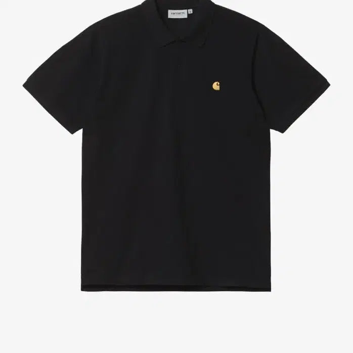 [BUNJANG] Carhartt WIP S/S Chase Pique Polo Shirt Black/Gold XL / 칼하트WIP 반팔