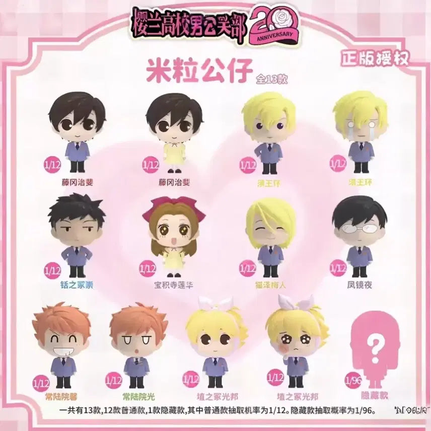 [BUNJANG] Ouran High School Host Club Rice Ball Mini Figure Full Box (Sealed) / ( 미개봉 ) 오란고교 호스트부 쌀알 미니 피규어 풀박