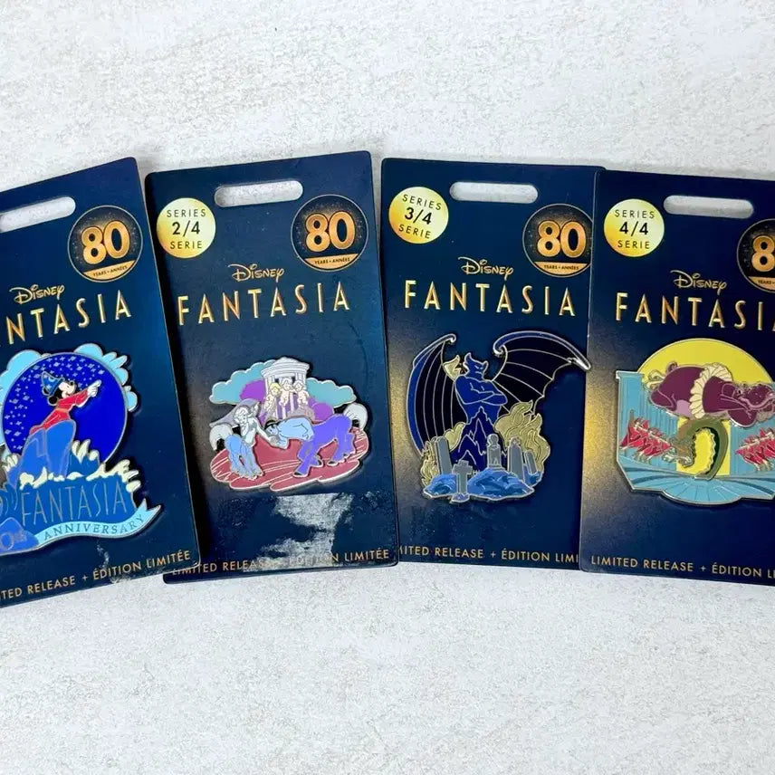 [BUNJANG] Disney Fantasia 80th Anniversary 4-Piece Pin Set / 디즈니 판타지아 80주년 기념 핀뱃지 4종 세트