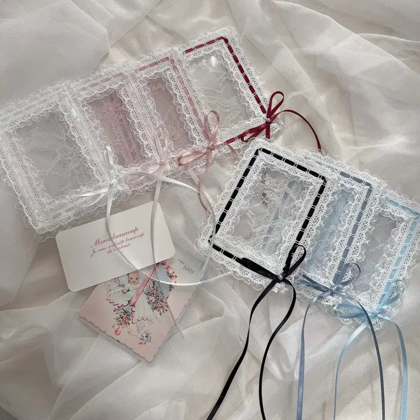 [BUNJANG] B7 Size Lace Photo Frame - Photocard Case / b7 사이즈(L판 브로마이드, 엽서 등) 레이스 포토 프레임 포카 케이스