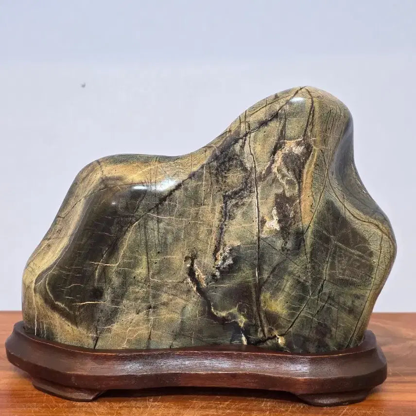 [BUNJANG] Carved Jade Stone Scholar Rock / 26052709 섬세한 문양의 옥 가공 수석 팝니다
