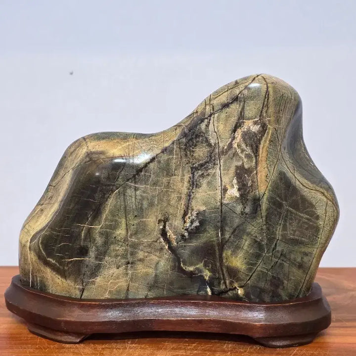 [BUNJANG] Carved Jade Stone Scholar Rock / 26052709 섬세한 문양의 옥 가공 수석 팝니다